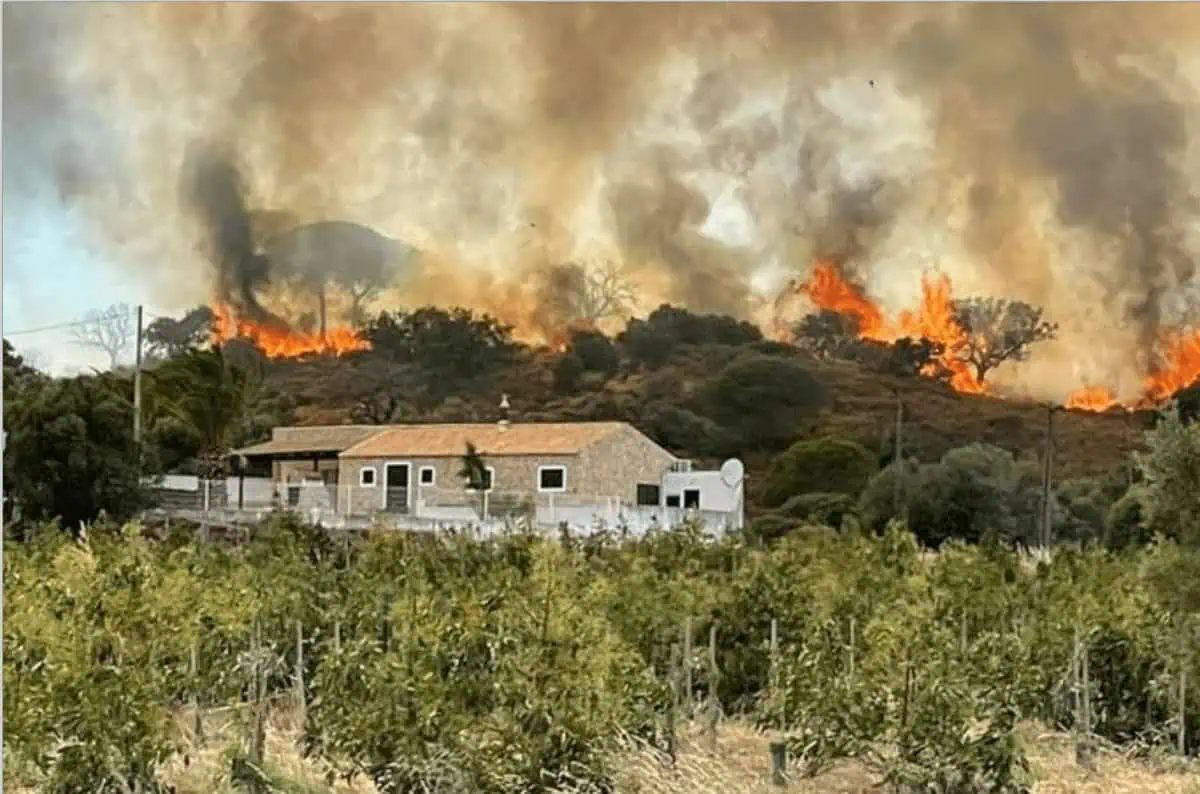 Incêndio na Serra de Cacela