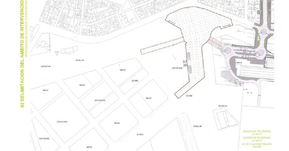 Planta de zoneamento urbano e infraestruturas.