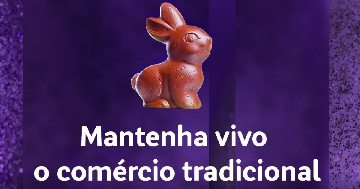 Coelho de chocolate, comércio tradicional.